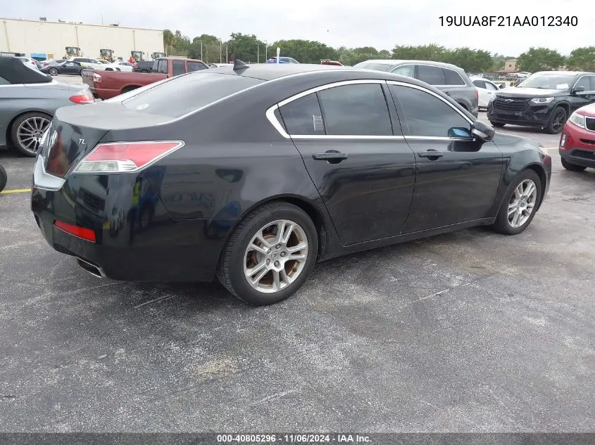 2010 Acura Tl 3.5 VIN: 19UUA8F21AA012340 Lot: 40805296