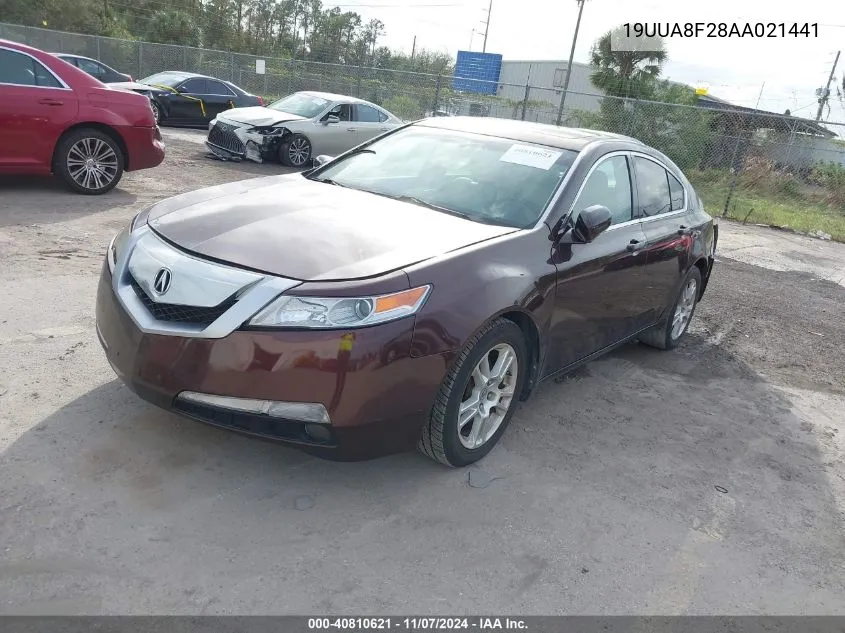 2010 Acura Tl 3.5 VIN: 19UUA8F28AA021441 Lot: 40810621