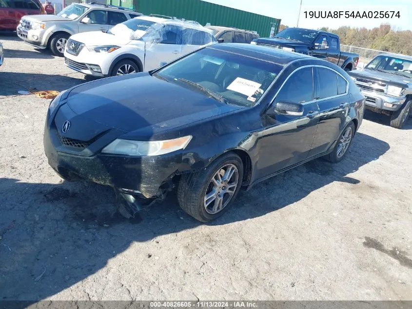 2010 Acura Tl 3.5 VIN: 19UUA8F54AA025674 Lot: 40826605