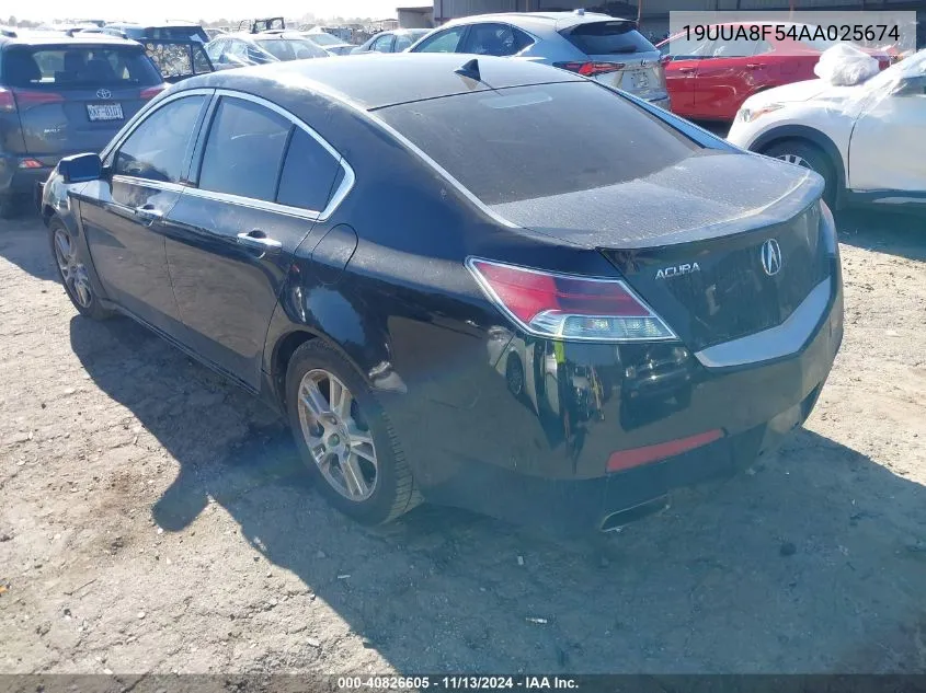 2010 Acura Tl 3.5 VIN: 19UUA8F54AA025674 Lot: 40826605