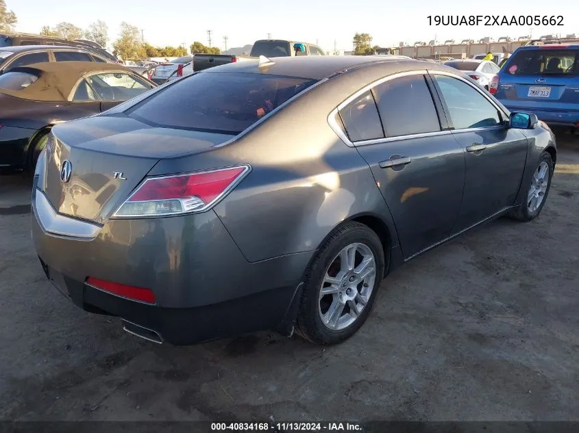 2010 Acura Tl 3.5 VIN: 19UUA8F2XAA005662 Lot: 40834168