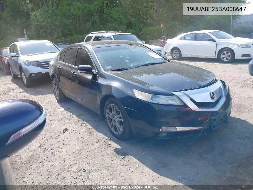 2011 Acura Tl 3.5 VIN: 19UUA8F25BA008647 Lot: 39442189