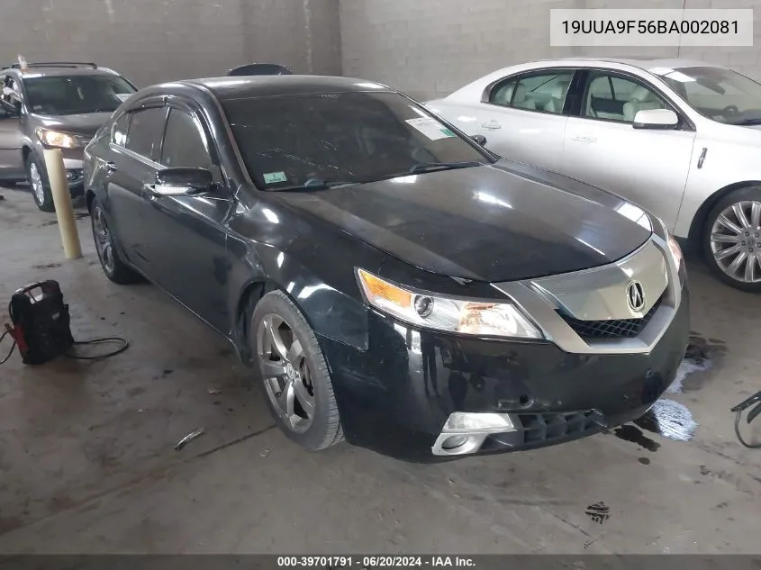 2011 Acura Tl 3.7 VIN: 19UUA9F56BA002081 Lot: 39701791