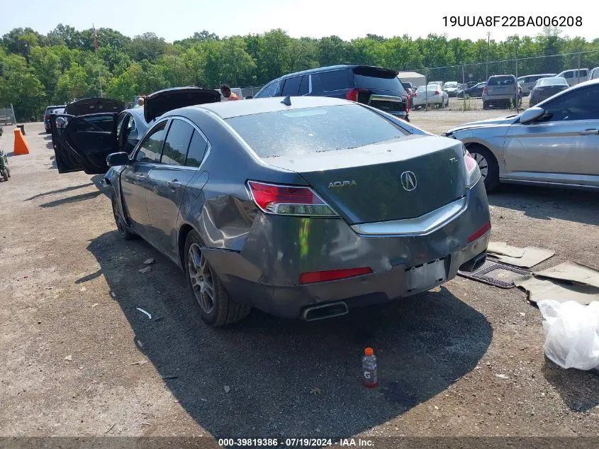 19UUA8F22BA006208 2011 Acura Tl 3.5