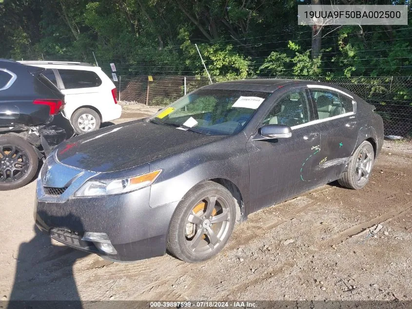 2011 Acura Tl 3.7 VIN: 19UUA9F50BA002500 Lot: 39897599