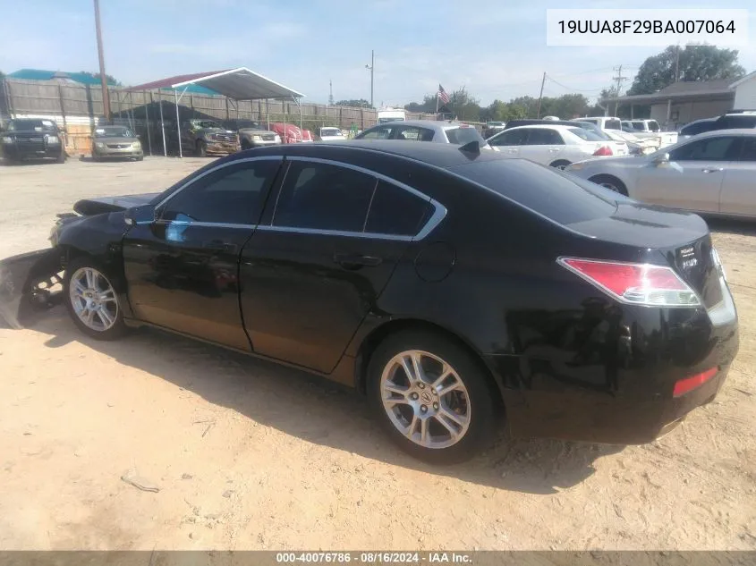 2011 Acura Tl 3.5 VIN: 19UUA8F29BA007064 Lot: 40076786