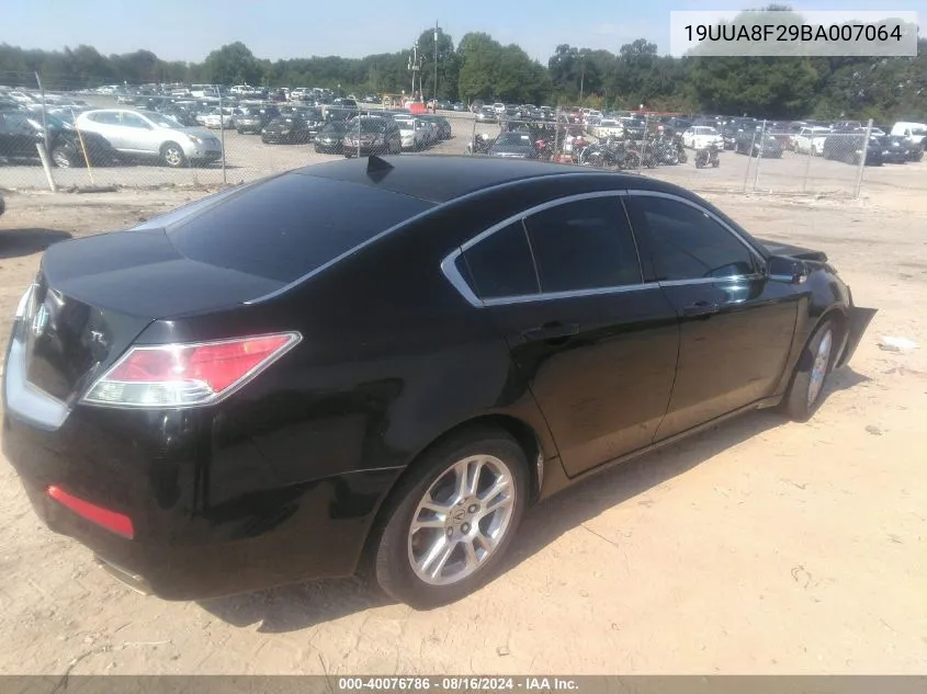 2011 Acura Tl 3.5 VIN: 19UUA8F29BA007064 Lot: 40076786