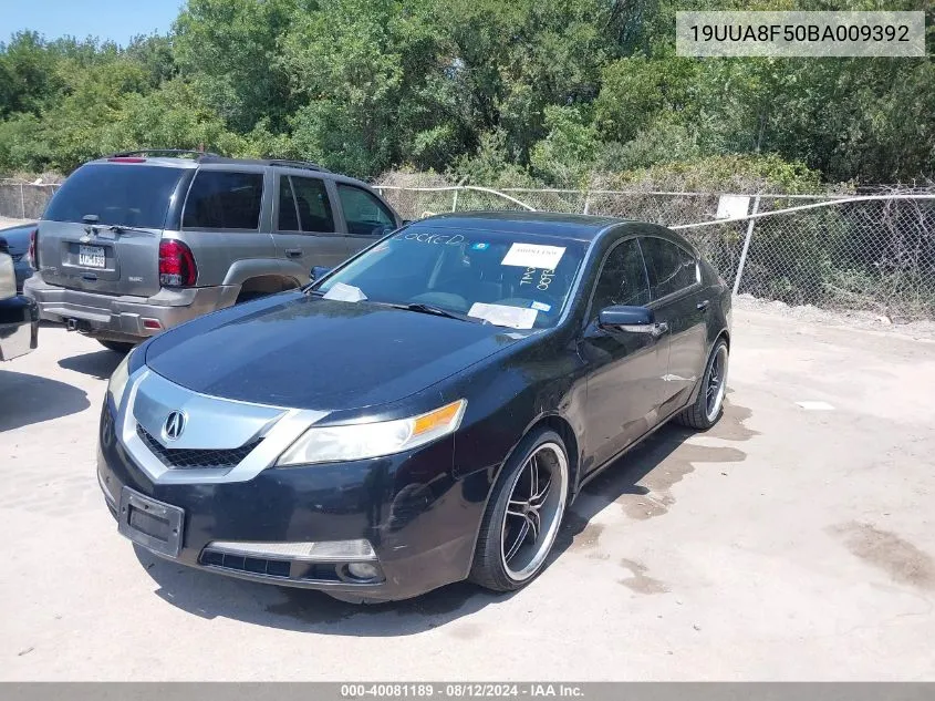 2011 Acura Tl 3.5 VIN: 19UUA8F50BA009392 Lot: 40081189