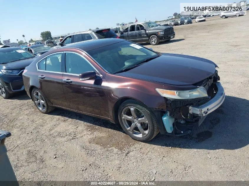 2011 Acura Tl 3.5 VIN: 19UUA8F5XBA007326 Lot: 40224607