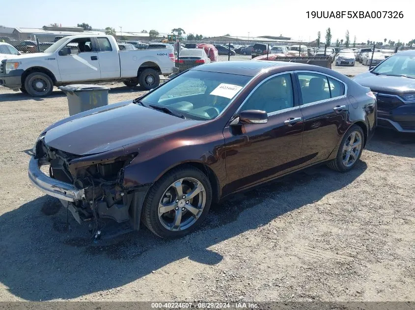 2011 Acura Tl 3.5 VIN: 19UUA8F5XBA007326 Lot: 40224607