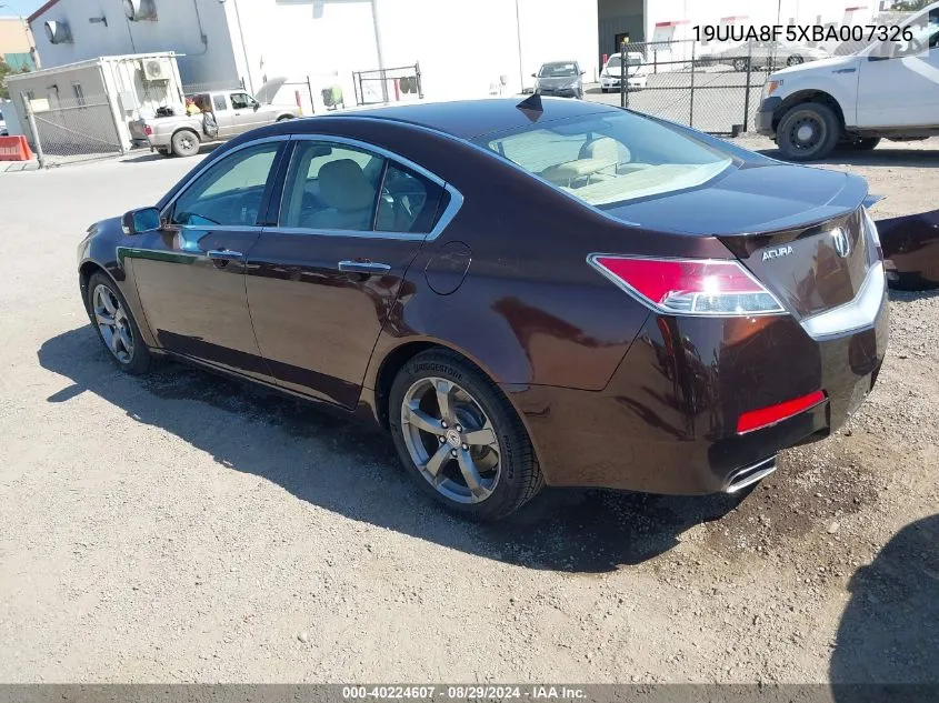 2011 Acura Tl 3.5 VIN: 19UUA8F5XBA007326 Lot: 40224607