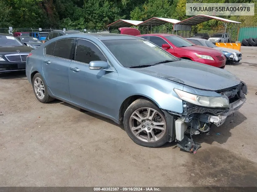 2011 Acura Tl VIN: 19UUA8F55BA004978 Lot: 40352387