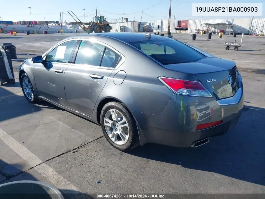 2011 Acura Tl 3.5 VIN: 19UUA8F21BA000903 Lot: 40574261