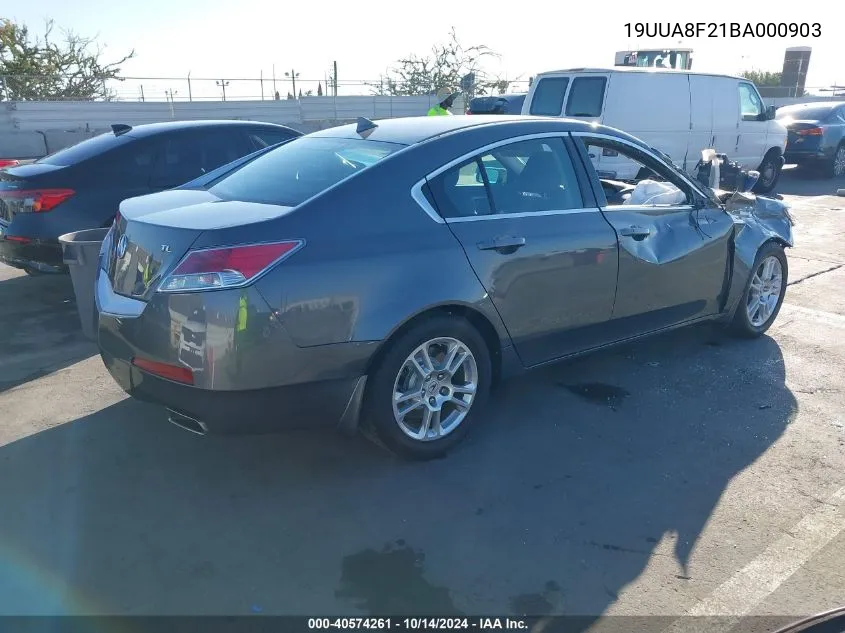 2011 Acura Tl 3.5 VIN: 19UUA8F21BA000903 Lot: 40574261