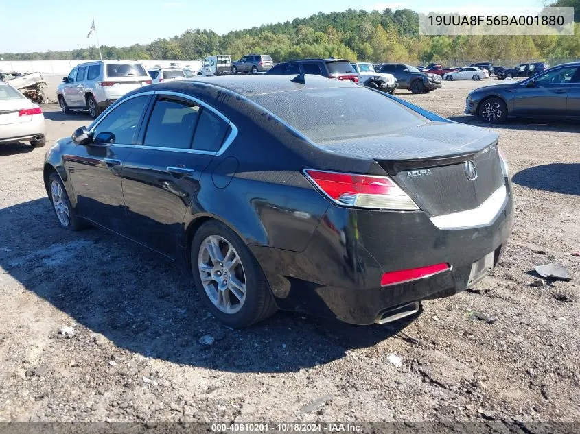 2011 Acura Tl 3.5 VIN: 19UUA8F56BA001880 Lot: 40610201