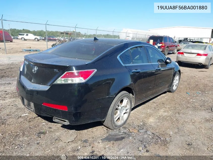 2011 Acura Tl 3.5 VIN: 19UUA8F56BA001880 Lot: 40610201