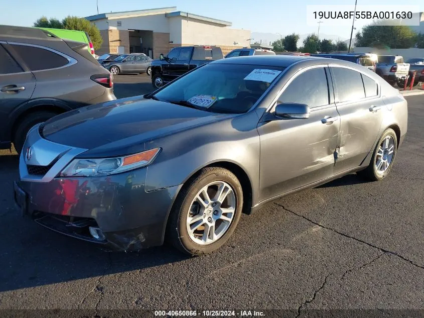 2011 Acura Tl 3.5 VIN: 19UUA8F55BA001630 Lot: 40650866