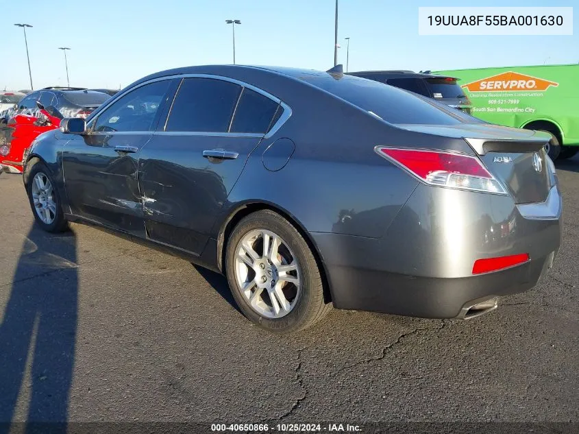 2011 Acura Tl 3.5 VIN: 19UUA8F55BA001630 Lot: 40650866