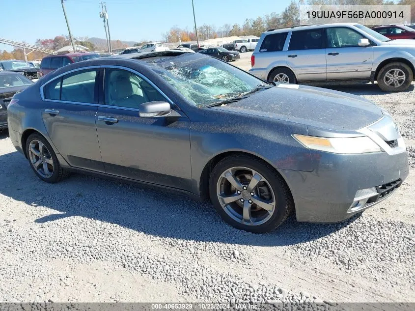 2011 Acura Tl 3.7 VIN: 19UUA9F56BA000914 Lot: 40653929