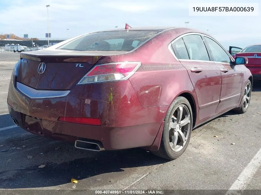 2011 Acura Tl 3.5 VIN: 19UUA8F57BA000639 Lot: 40748951