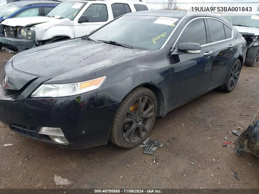 2011 Acura Tl 3.7 VIN: 19UUA9F53BA001843 Lot: 40795950