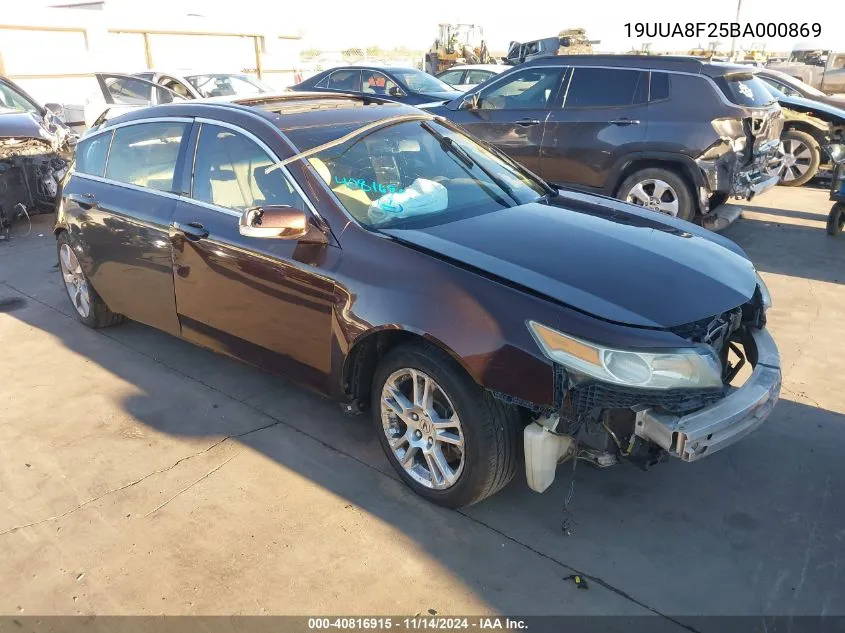 19UUA8F25BA000869 2011 Acura Tl 3.5