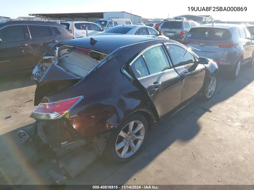 19UUA8F25BA000869 2011 Acura Tl 3.5