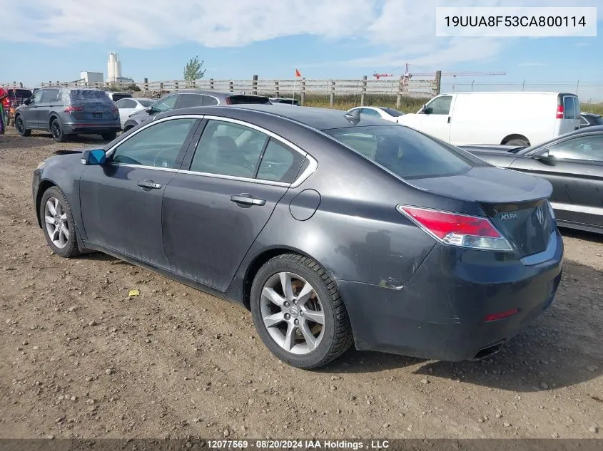 19UUA8F53CA800114 2012 Acura Tl