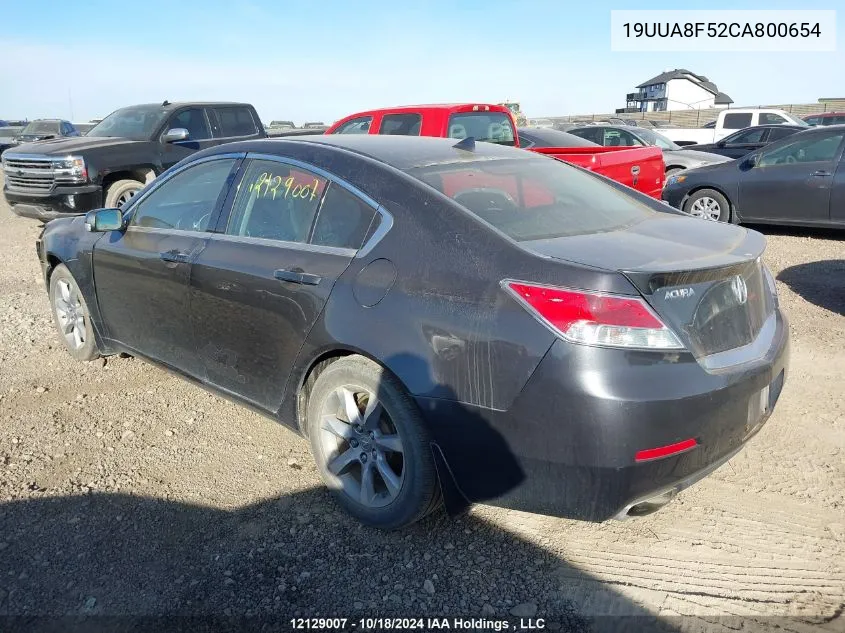 2012 Acura Tl VIN: 19UUA8F52CA800654 Lot: 12129007