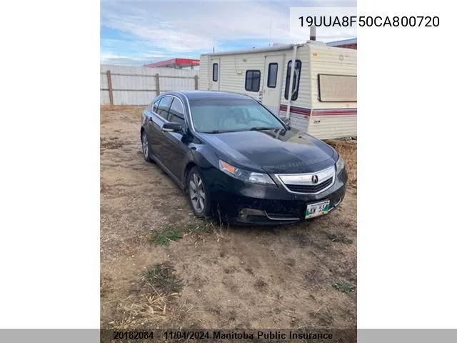 2012 Acura Tl VIN: 19UUA8F50CA800720 Lot: 20182084