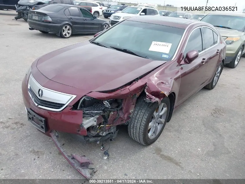 19UUA8F58CA036521 2012 Acura Tl 3.5