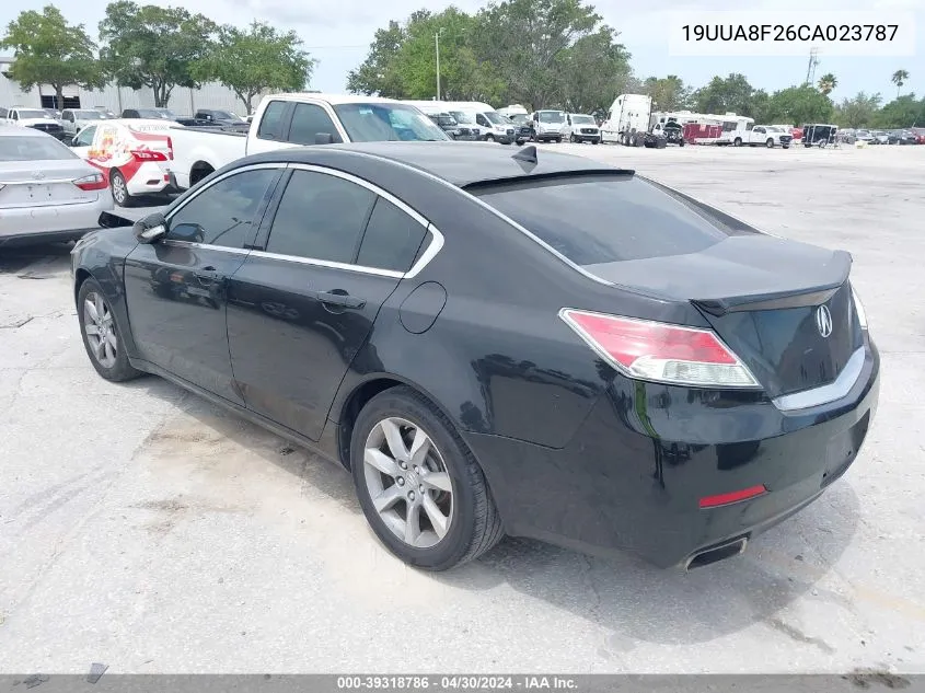 2012 Acura Tl 3.5 VIN: 19UUA8F26CA023787 Lot: 39318786