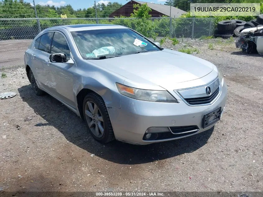 2012 Acura Tl 3.5 VIN: 19UUA8F29CA020219 Lot: 39553289