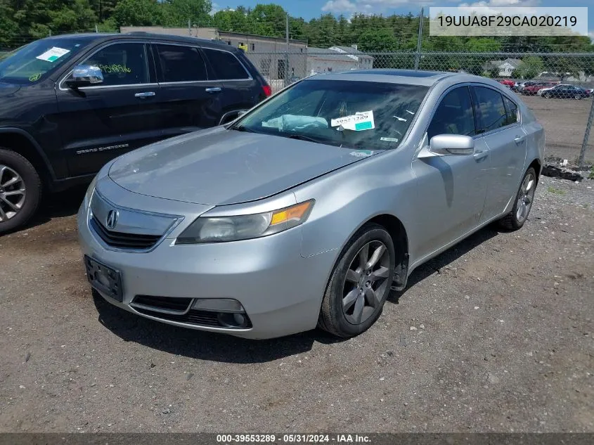 2012 Acura Tl 3.5 VIN: 19UUA8F29CA020219 Lot: 39553289