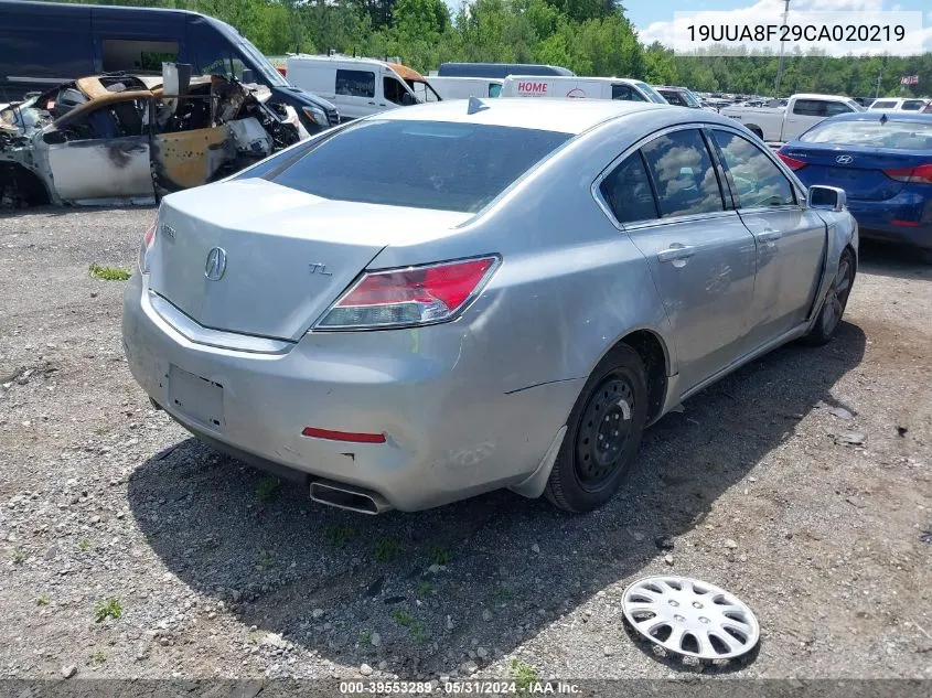 2012 Acura Tl 3.5 VIN: 19UUA8F29CA020219 Lot: 39553289