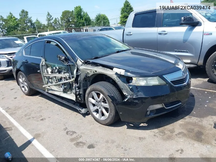 2012 Acura Tl 3.5 VIN: 19UUA8F2XCA039474 Lot: 39574367