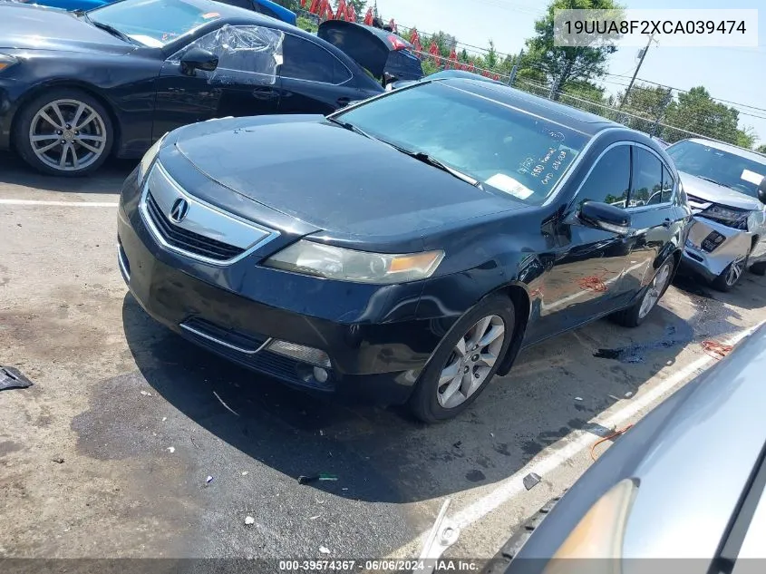 2012 Acura Tl 3.5 VIN: 19UUA8F2XCA039474 Lot: 39574367