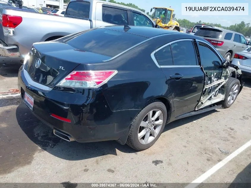 2012 Acura Tl 3.5 VIN: 19UUA8F2XCA039474 Lot: 39574367