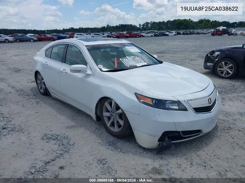 2012 Acura Tl 3.5 VIN: 19UUA8F25CA038622 Lot: 39585169