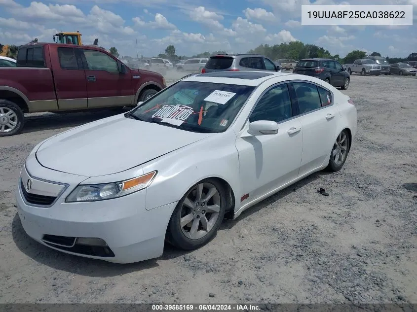 2012 Acura Tl 3.5 VIN: 19UUA8F25CA038622 Lot: 39585169