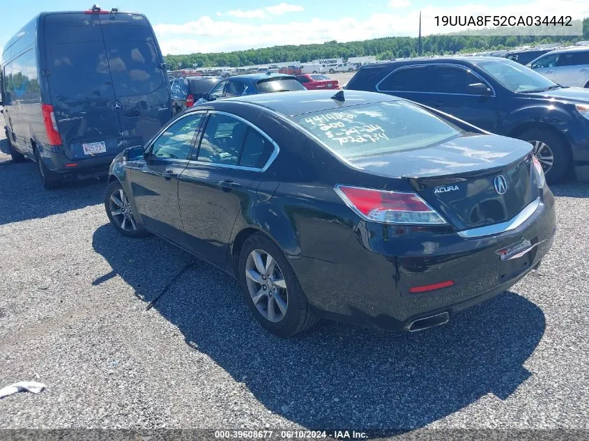 2012 Acura Tl 3.5 VIN: 19UUA8F52CA034442 Lot: 39608677