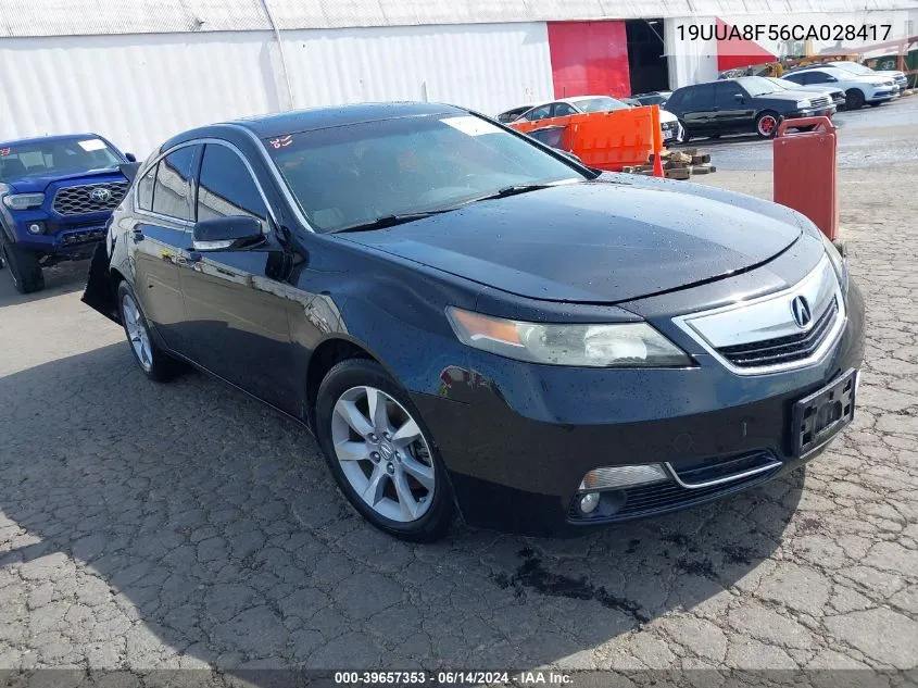 2012 Acura Tl 3.5 VIN: 19UUA8F56CA028417 Lot: 39657353