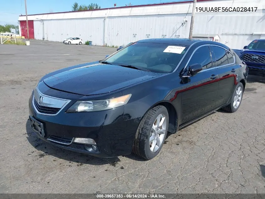 2012 Acura Tl 3.5 VIN: 19UUA8F56CA028417 Lot: 39657353