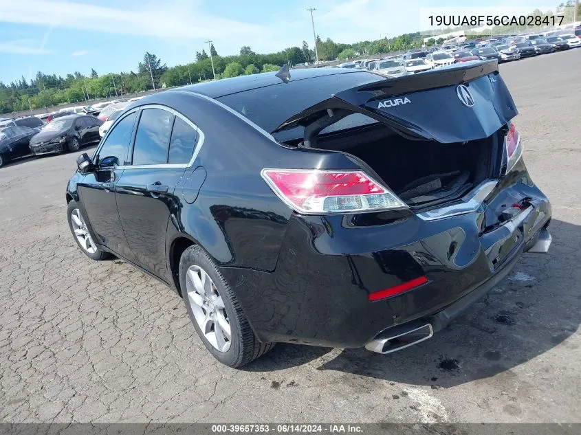 19UUA8F56CA028417 2012 Acura Tl 3.5