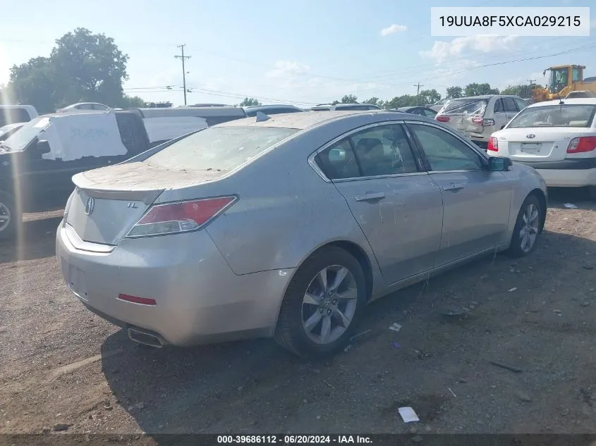 2012 Acura Tl 3.5 VIN: 19UUA8F5XCA029215 Lot: 39686112