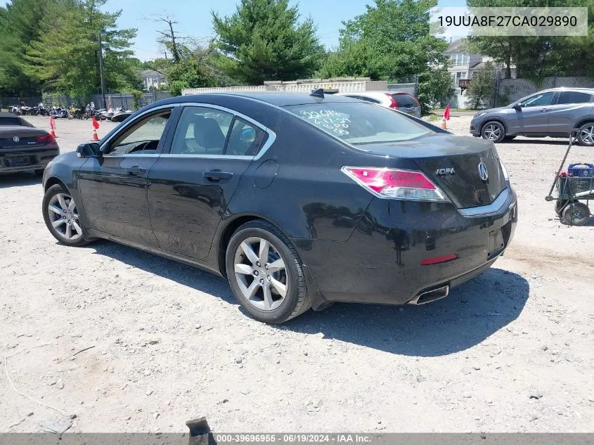 2012 Acura Tl 3.5 VIN: 19UUA8F27CA029890 Lot: 39696955