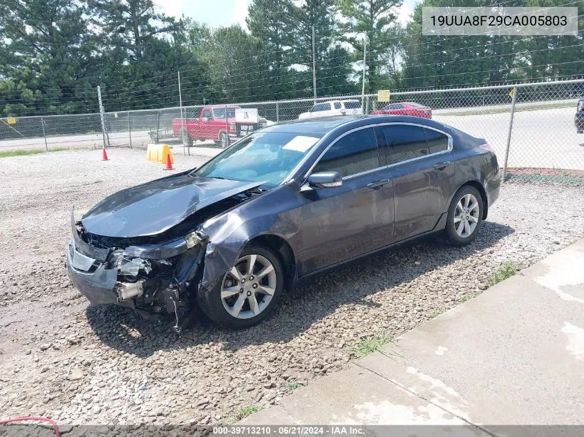 2012 Acura Tl 3.5 VIN: 19UUA8F29CA005803 Lot: 39713210