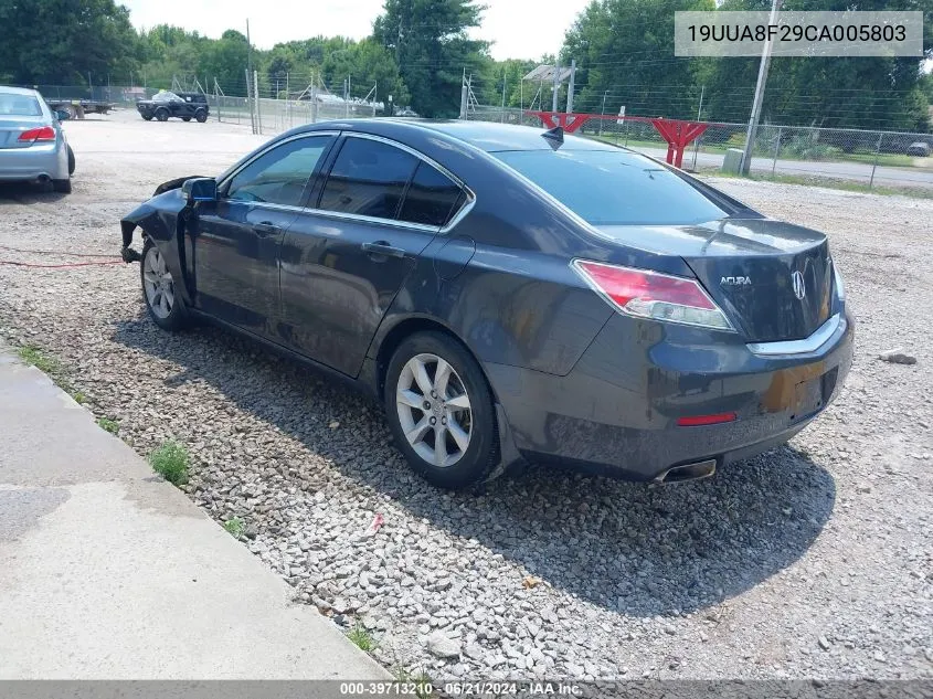 2012 Acura Tl 3.5 VIN: 19UUA8F29CA005803 Lot: 39713210