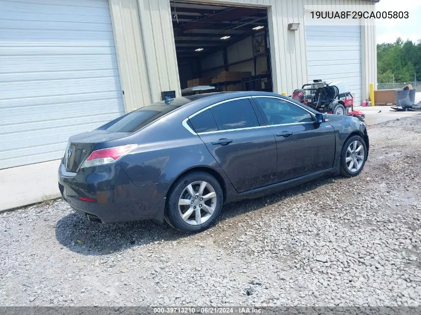 2012 Acura Tl 3.5 VIN: 19UUA8F29CA005803 Lot: 39713210