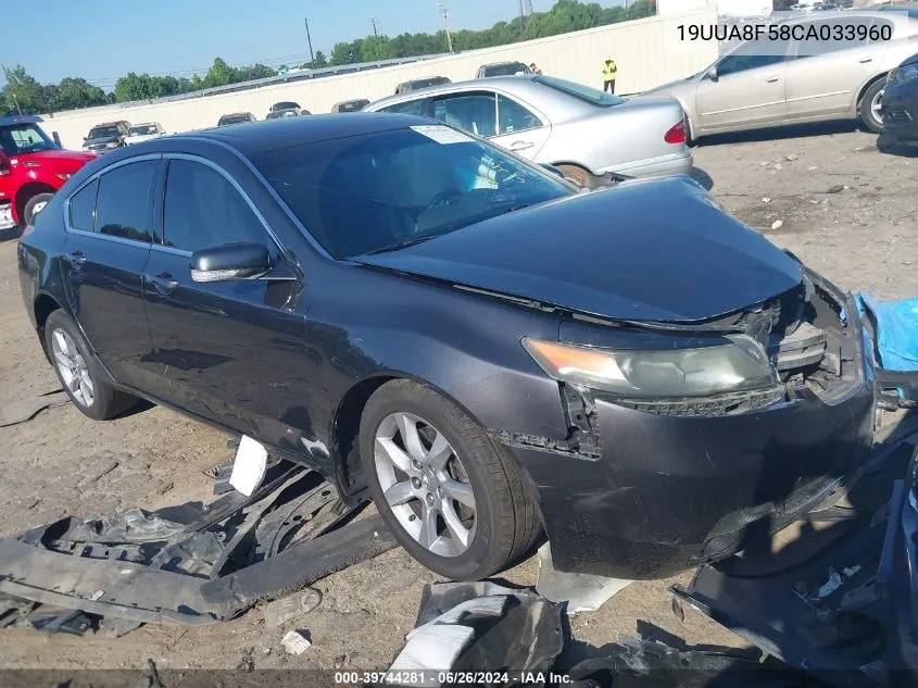 2012 Acura Tl 3.5 VIN: 19UUA8F58CA033960 Lot: 39744281